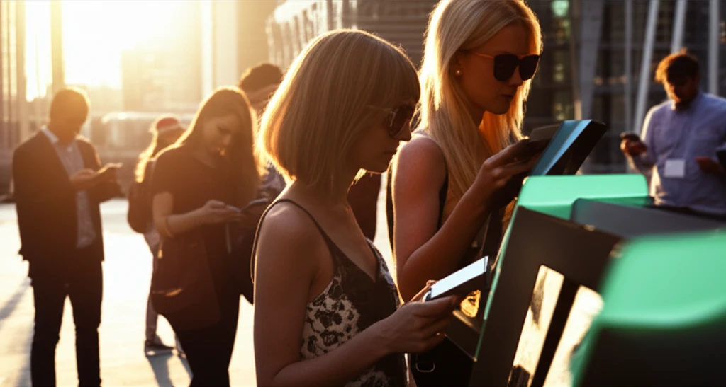 스마트폰 앱을 활용하는 모습