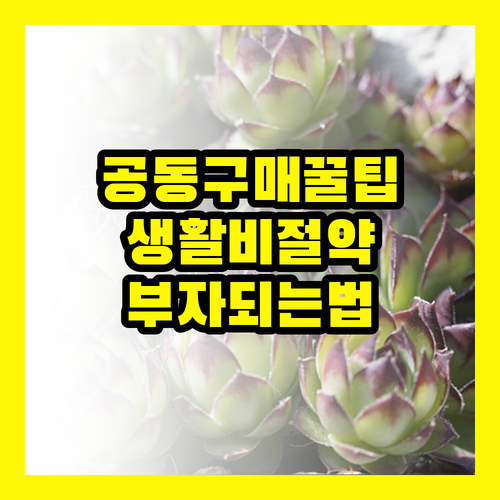공동구매, 현명한 소비의 시작 생활비 아끼고 부자되는 방법