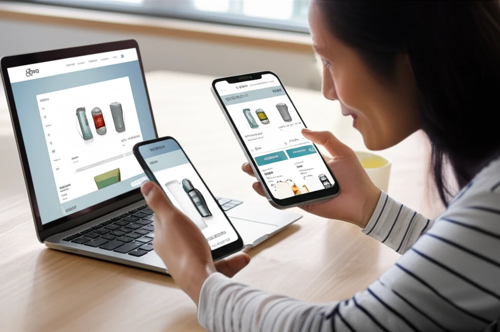 가격 비교를 하는 모습